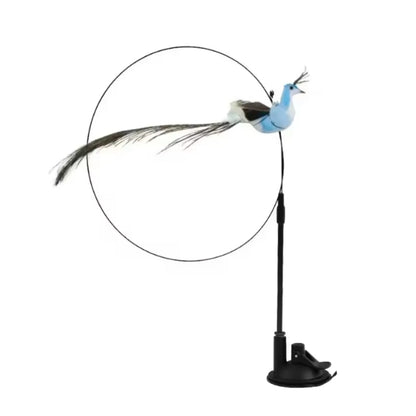 Interaktivna igračka za mačke s perjem, viseća i elastična