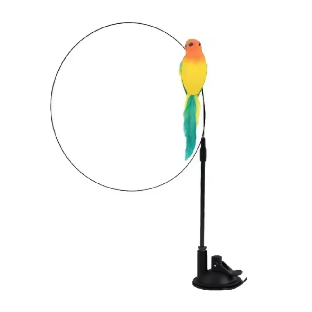 Interaktivna igračka za mačke s perjem, viseća i elastična