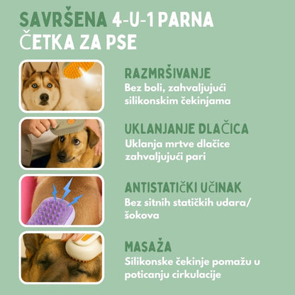Veluna Steam Brush za Pse