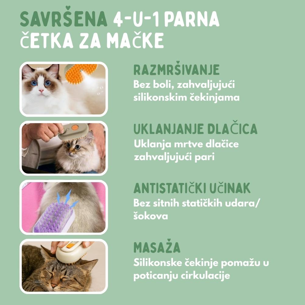 Veluna Steam Brush za mačke