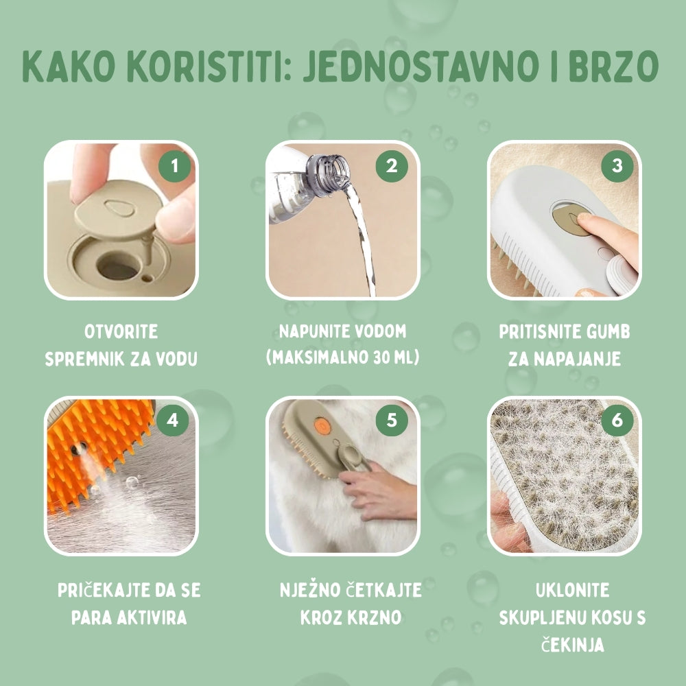 Veluna Steam Brush za mačke