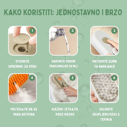 Veluna Steam Brush za mačke