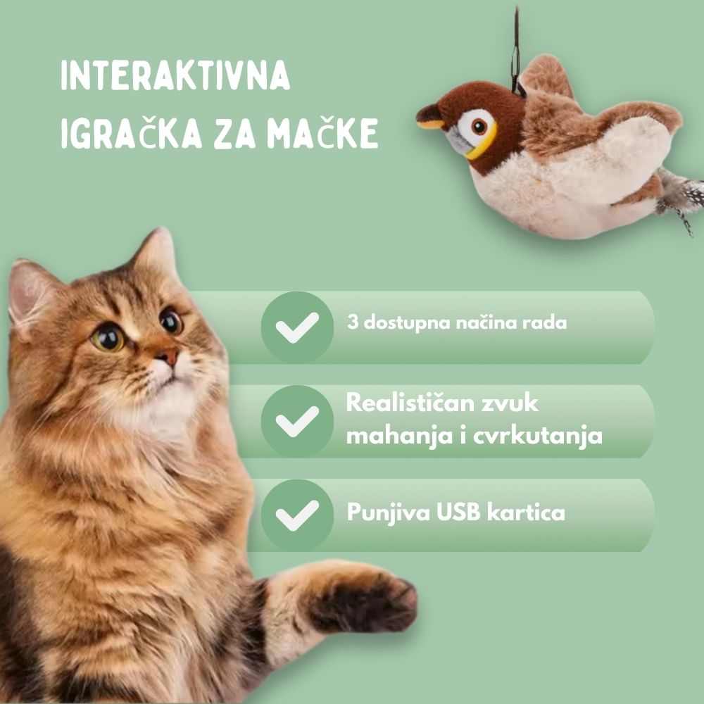 Interaktivna igračka ptica za mačke