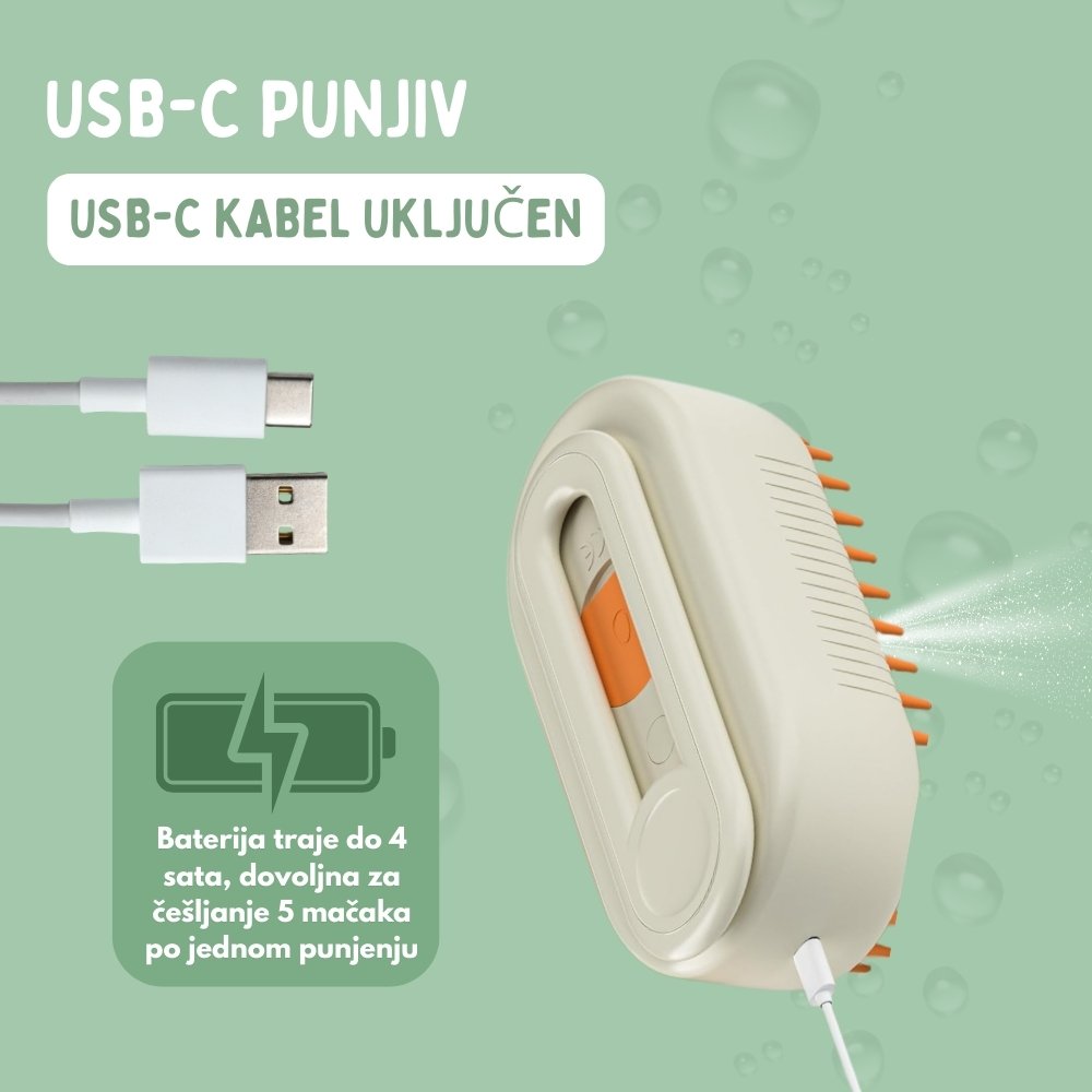 Veluna Steam Brush za mačke