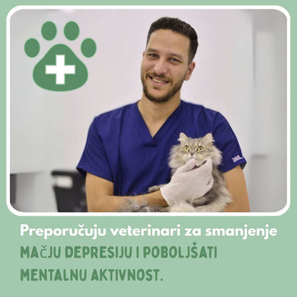 Interaktivni grebalica za mačke s uključenom lopticom