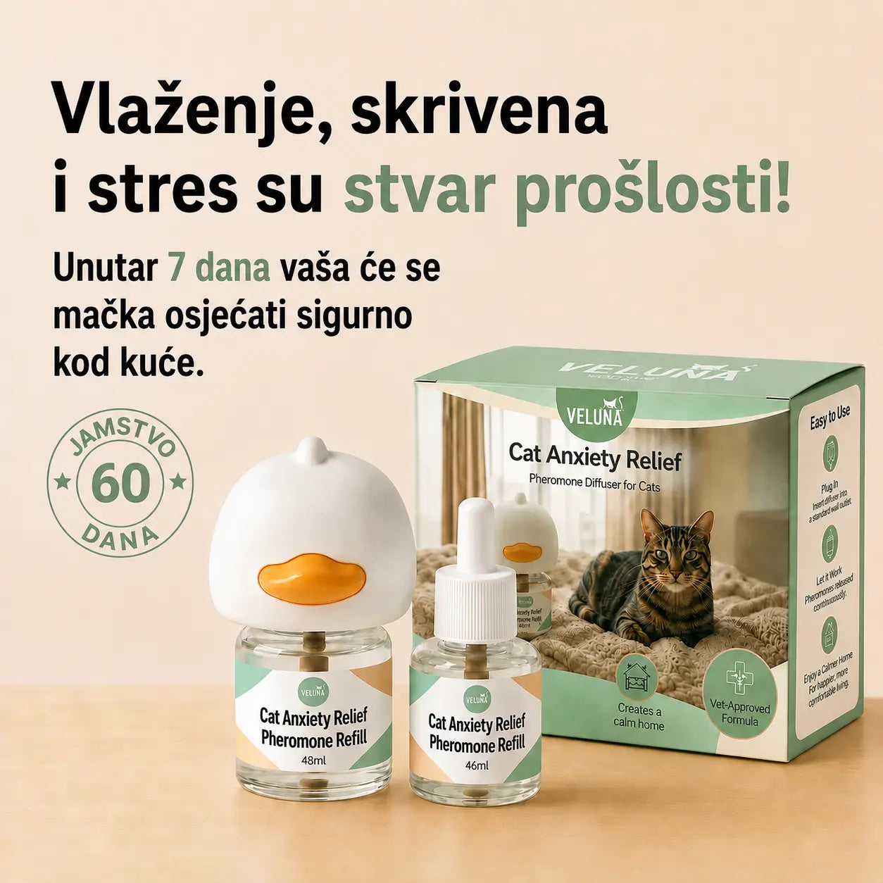 Veluna Difuzor s Feromonima za Mačke